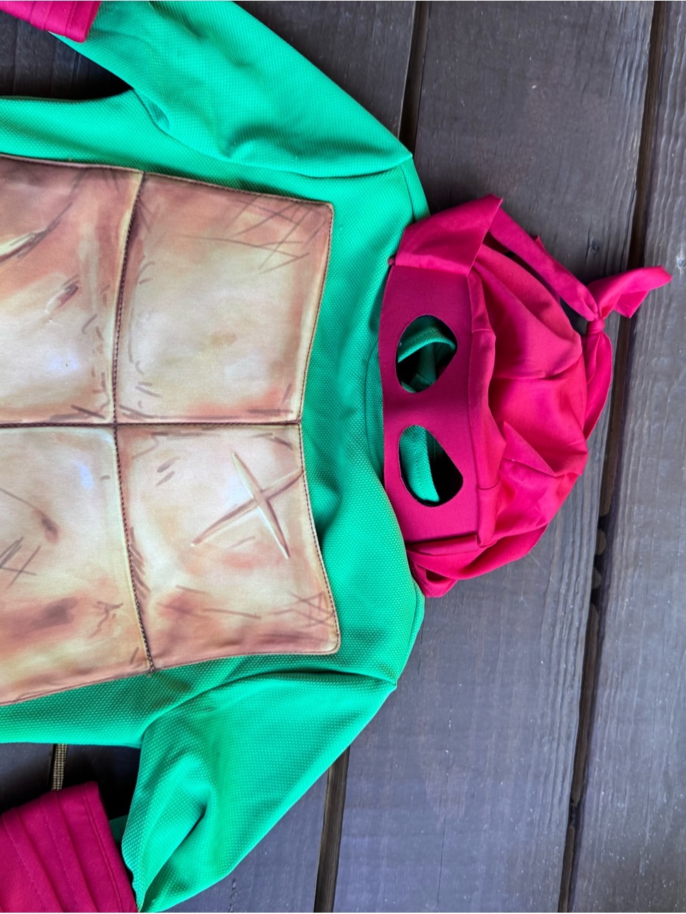Spirit Kids Turtle Ninja Raph Costume with Shell small 4-6 - Picture 6 of 12